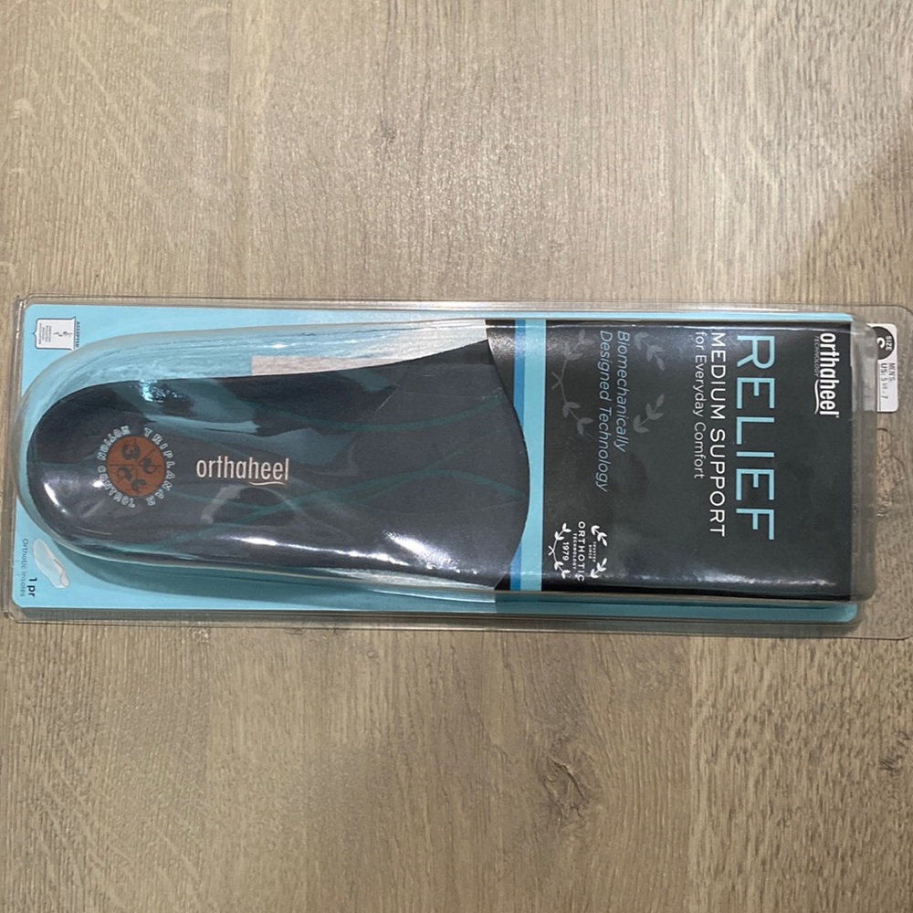 Orthaheel medium support orthotics. Size S.